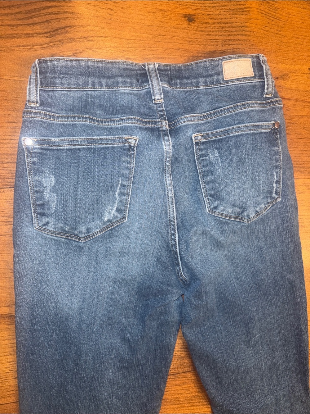 Judy Blue Medium Blue Distressed Skinny Jeans - Picture 6 of 8